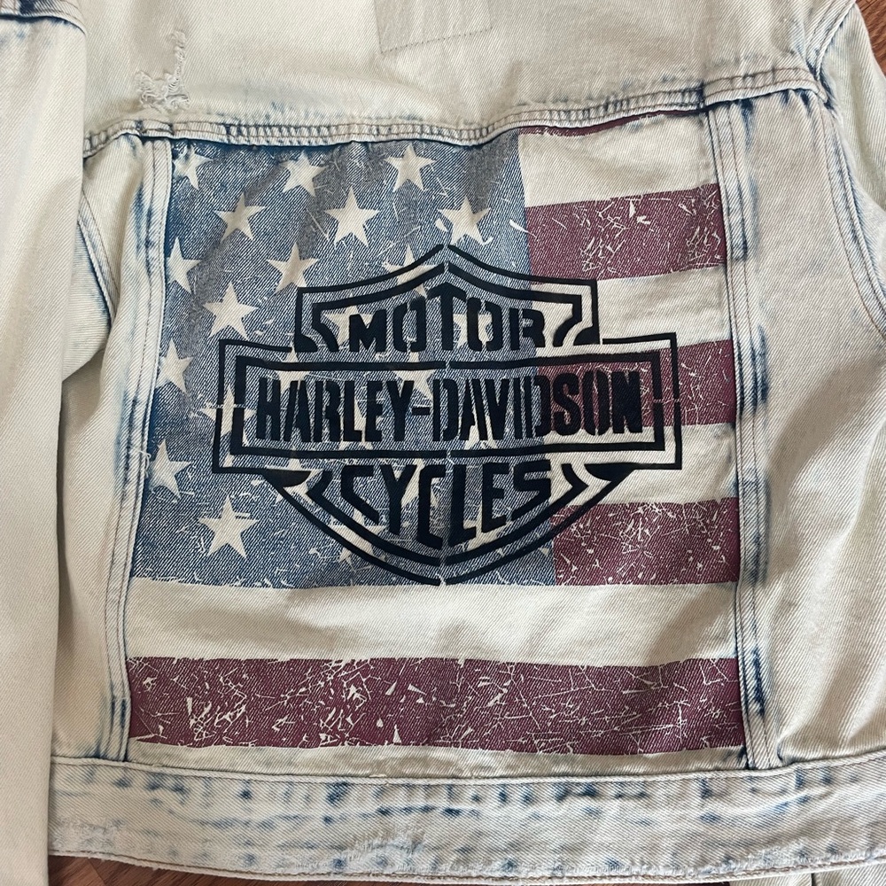 NWOT Harley-Davidson accent denim jacket woman